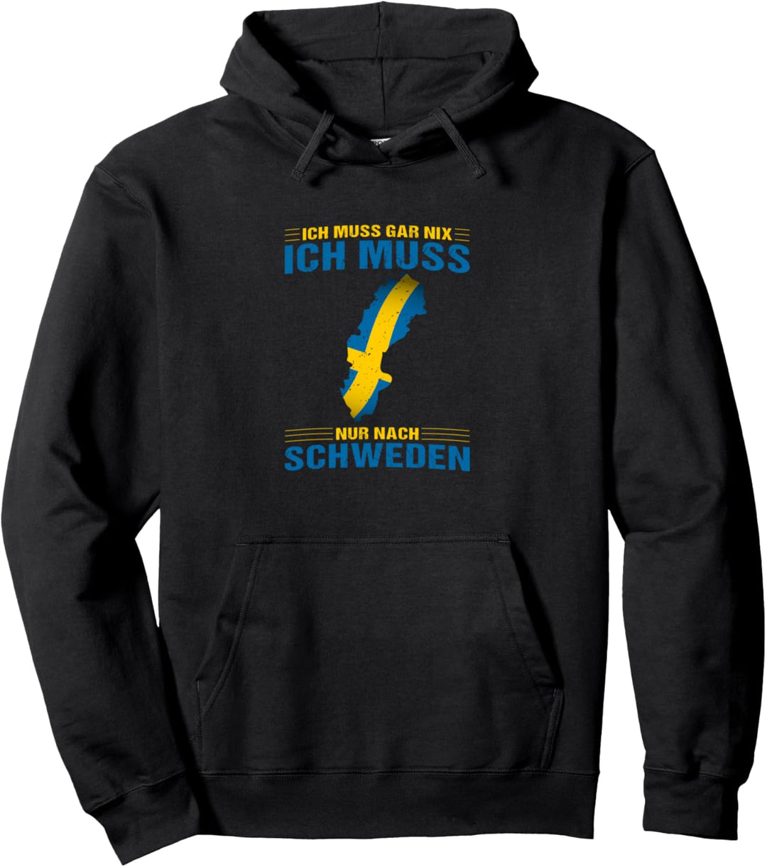 Sverige Urlaub See Flagge I Ferienwohnung Häuser Fun Pullover Hoodie