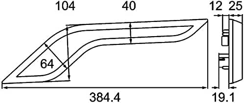 HELLA 2BA 013 333-111 Blinkleuchte - Shapeline Style Wing - LED - 24/12V - Anbau/Anbau - Lichtscheib