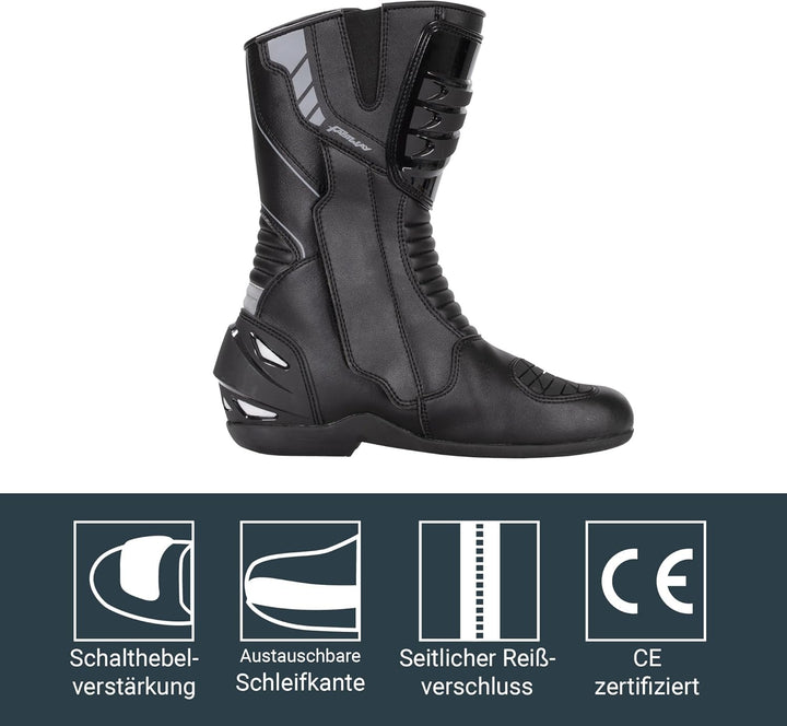 FAST WAY FRS-1 Motorradstiefel Herren &amp; Damen, CE Zertifizierte Motorradschuhe, Racing Motorradstief