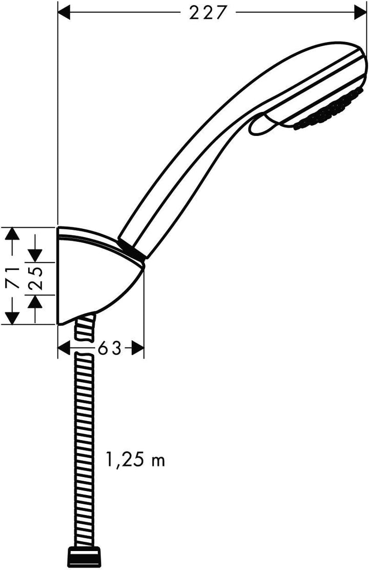 hansgrohe Crometta 85 Duschkopf, inkl. Duschkopfhalter, 2 Strahlarten, Chrom 2 Strahlarten Set mit B