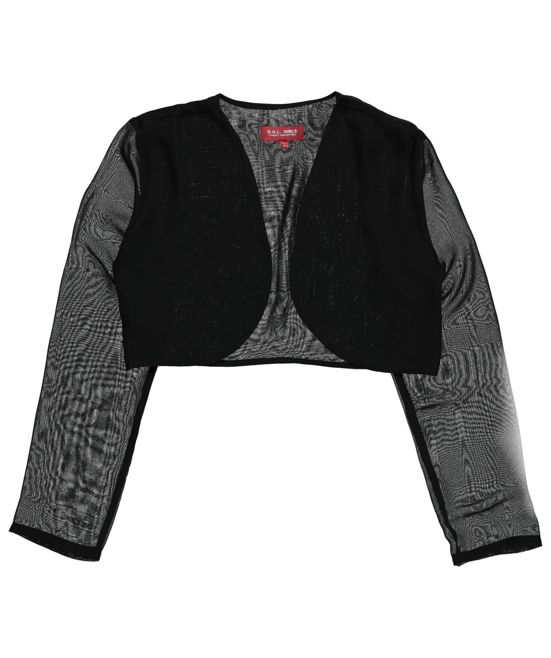 G.O.L. Mädchen Strickjacke Chiffon-Bolero 164 Schwarz (Black 2), 164 Schwarz (Black 2)