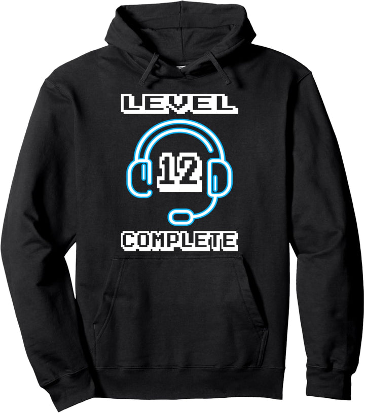 Level 12 Complete 12. Geburtstag Gamer Gaming 12 Jahre Alt Pullover Hoodie