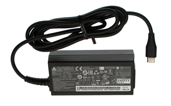Acer Netzteil/Ladegerät 20V / 2,25A / 45W USB-C mit Netzkabel EU Spin 7 SP714-51 Serie (Original) 45