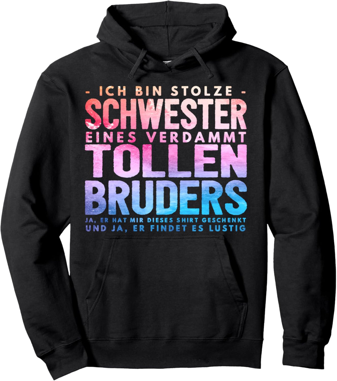 Lustiges Schwester Bruder Geburtstag Weihnachten Geschenk Pullover Hoodie