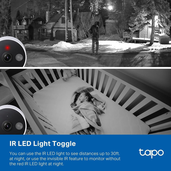 TP-Link Tapo C120 Überwachungskamera innen &amp; aussen,Magnetische Basis,2K Auflösung, Eingebaute Duale