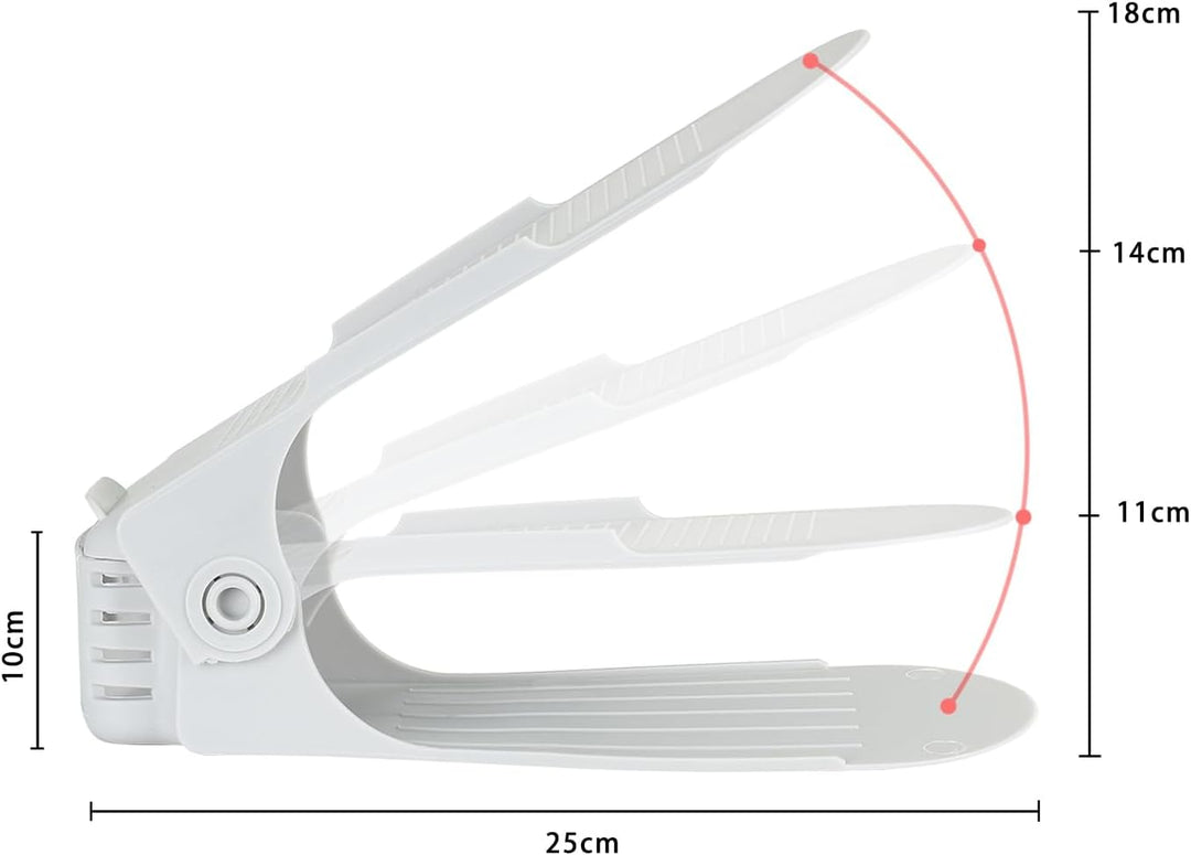 30 x Verstellbarer Schuhschlitz Schuhregal Schuhstapler schuhaufbewahrung Schuhorganizer Schuhhalter