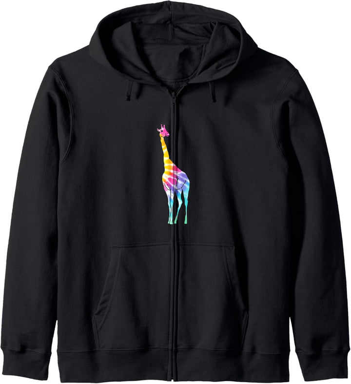 Bunte Giraffe, hübsches Batik-Zoo-Tier Kapuzenjacke