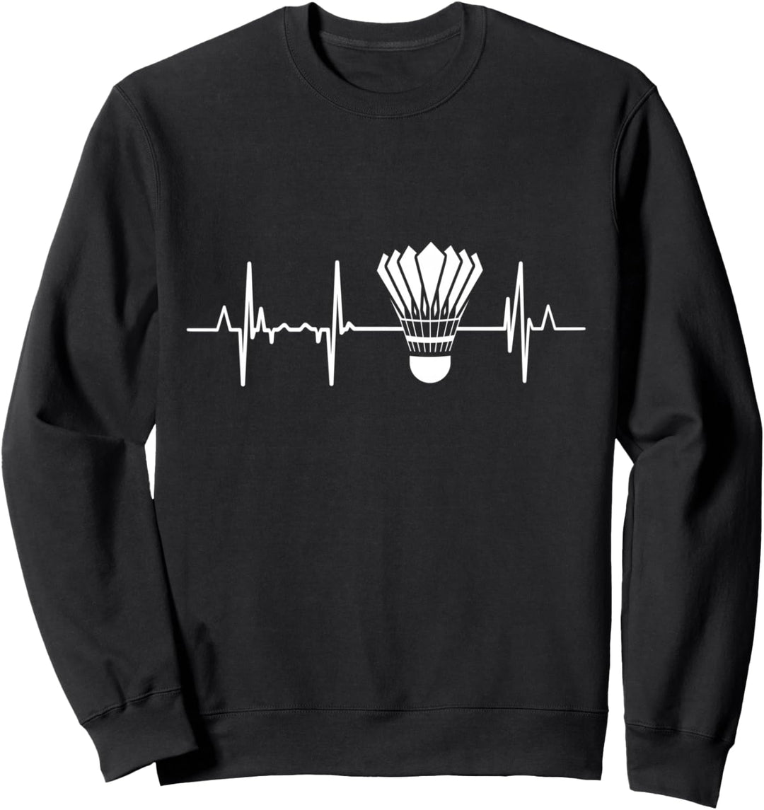 Badminton Herzschlag Federball Sweatshirt