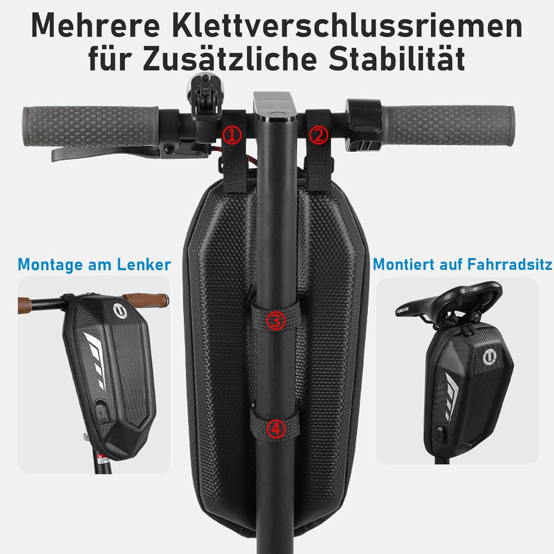 FINEW 3L Grosse Kapazität E Scooter Tasche, wasserdichte Taschen für E Scooter Mit USB, Lenkertasche