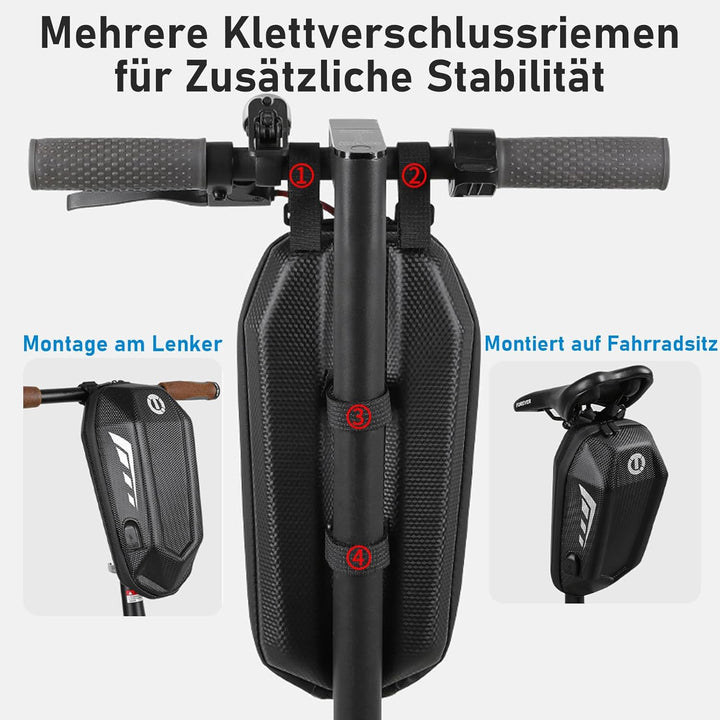 FINEW 3L Grosse Kapazität E Scooter Tasche, wasserdichte Taschen für E Scooter Mit USB, Lenkertasche