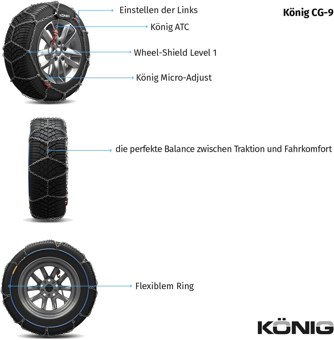 KÖNIG CG-9 040 - Schneeketten, CG-9 040