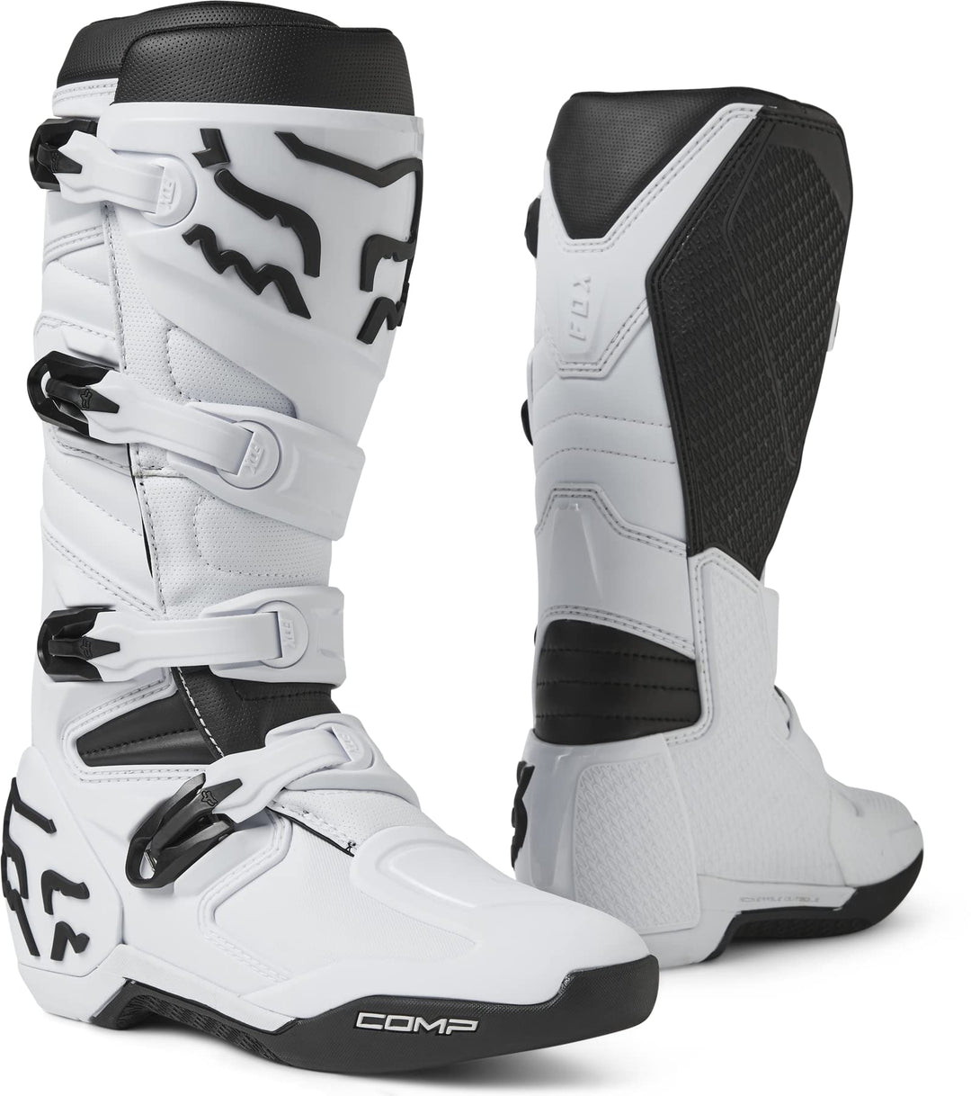 Fox Racing Herren Comp BootStiefel 43 EU Weiss, 43 EU Weiss