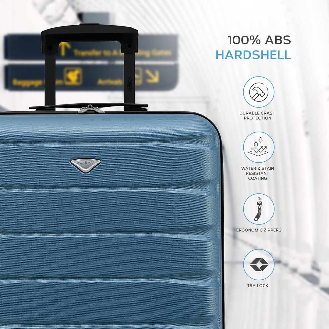 Flight Knight ABS-Hartschalenkoffer Kabinen- und Handgepackoptionen, die fur uber 100 Fluggesellscha