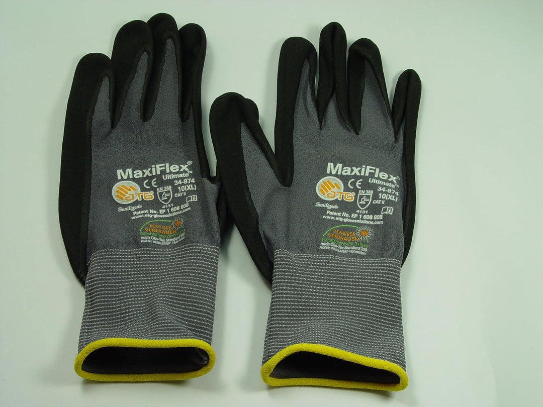MAXIFLEX ULTIMATE Nylon-Strickarbeitshandschuhe 12 PAAR, 10