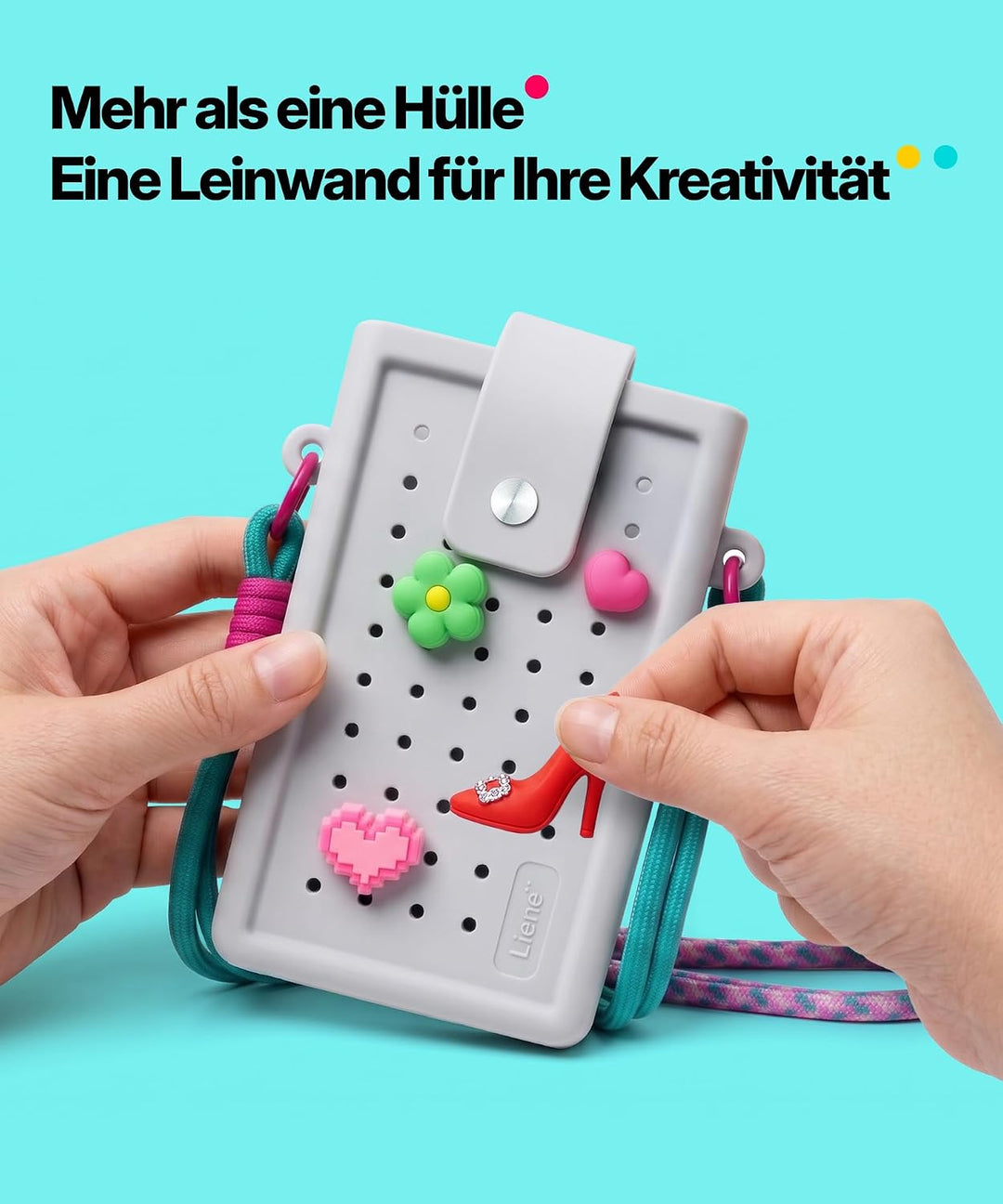 Liene DIY Silikon-Umhängetasche für Pearl N200 Pro Tragbarer Mini Fotodrucker – Schutzhülle in Grau