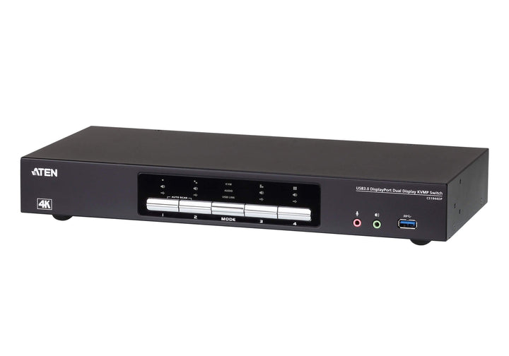 Aten CS1944DP 4-Port USB 3.0 KVM-Switch, 4K DP Schwarz