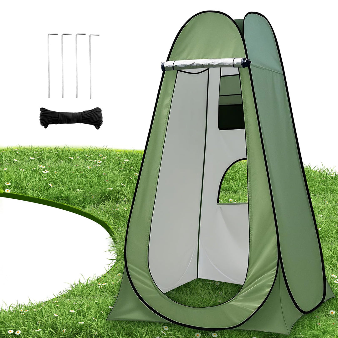 Charmofun Duschzelt Camping, Toilettenzelt Pop Up Umkleidezelt UV-Schutz, Mobile Tragbar WC Zelt mit