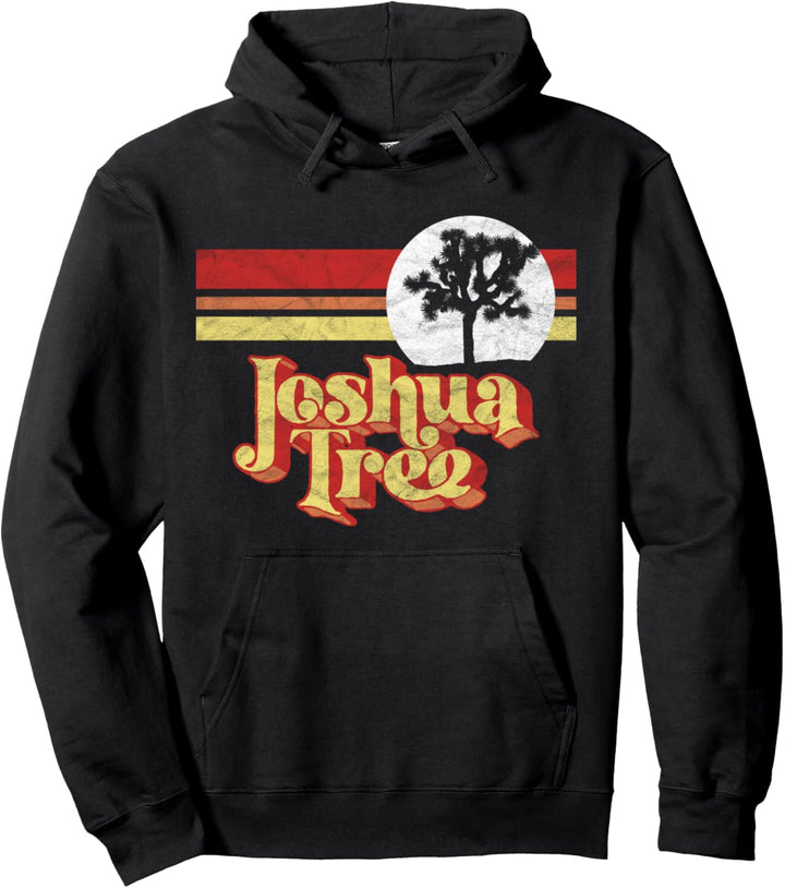 Joshua Tree Vintage Distressed Eighties Vibe Graphic Pullover Hoodie