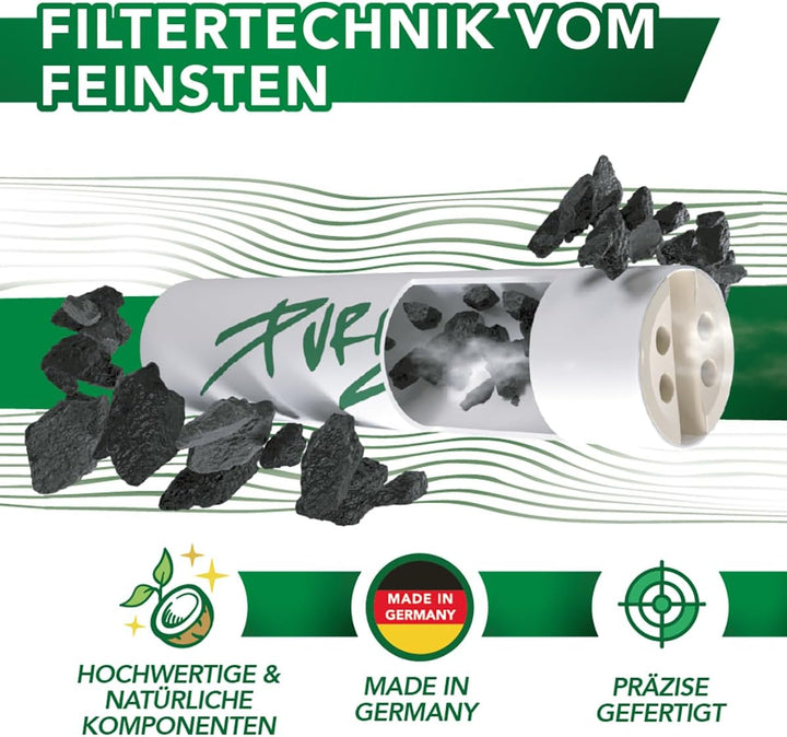 PURIZE® XTRA Slim Size Aktivkohlefilter SET (250er Spezial Set) (weiss), Weiss