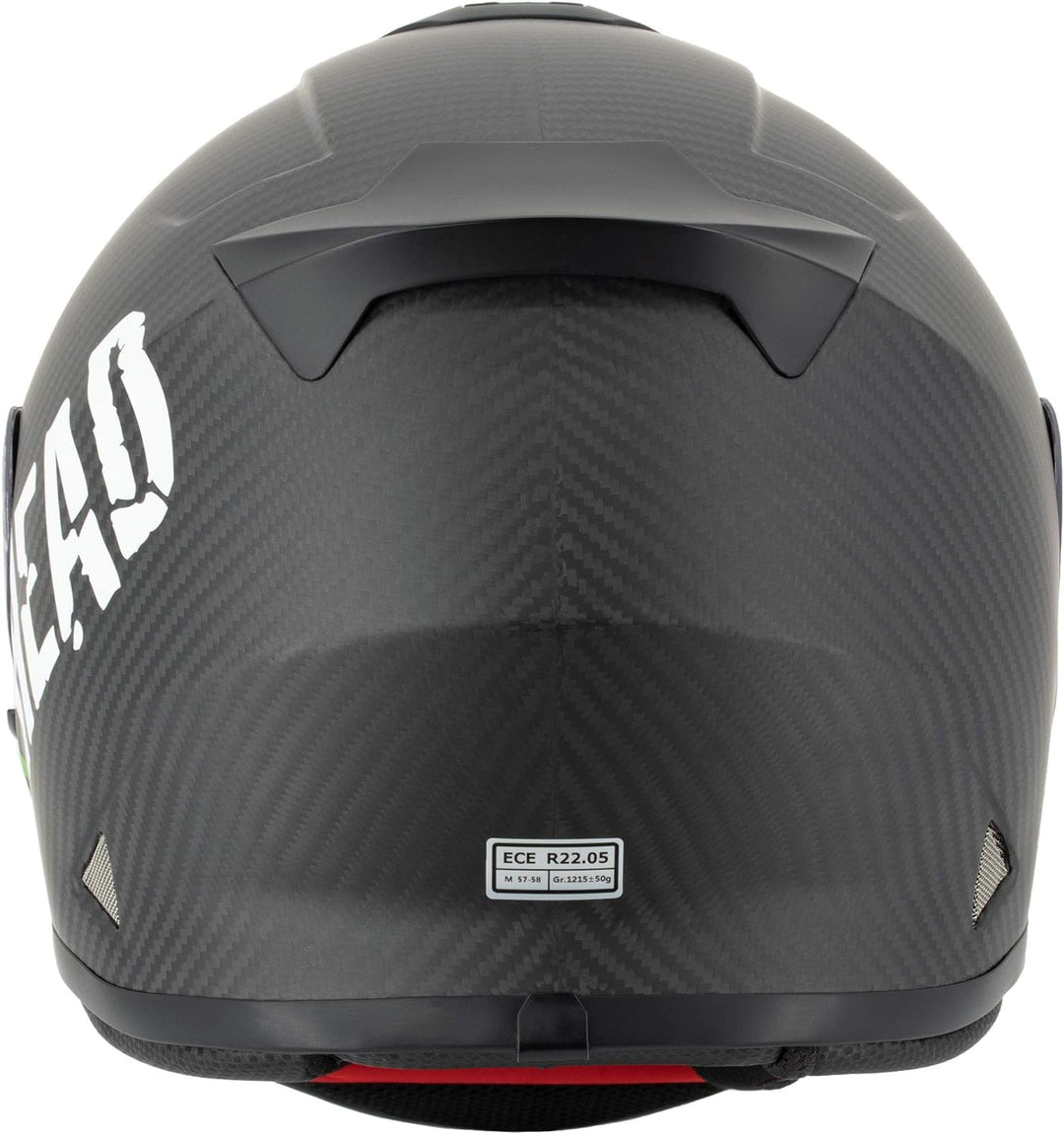 Broken Head BeProud Carbon Grün matt Limitierte Sonderedition - sportlicher Racing Motorrad-Helm S (