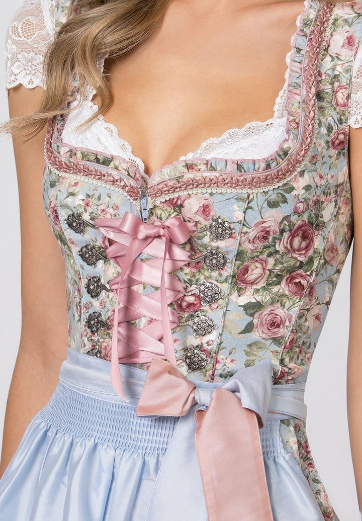 Stockerpoint Damen Dirndl Dara Kleid für besondere Anlässe 40 Hellblau, 40 Hellblau