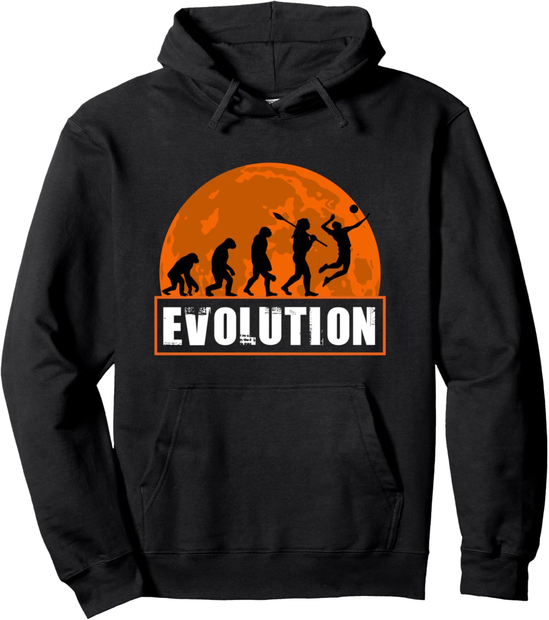 Volleyballspieler, Funny Volleyball Menschliche Evolution Pullover Hoodie