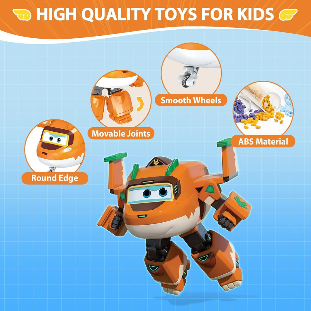 Super Wings Verwandelbares Roboterspielzeug 2PCS Trico &amp; Stego, 3-in-1 Dinosaurier-Spielzeug 12,7 cm