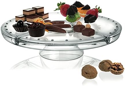 Borgonovo, 4-in-1-Etagere mit Glaskuppel aus Palladium