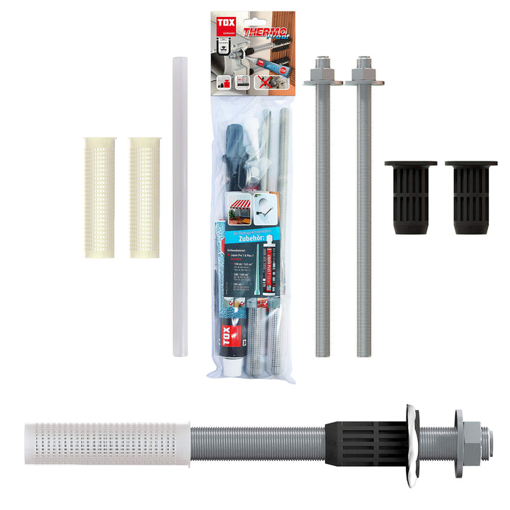TOX Schwerlast-Montagesystem Markisenbefestigung Thermo Proof, M12x400 mm Edelstahl A4, 084600121 M1