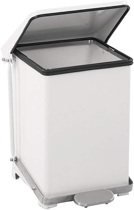 kaiserkraft | Industrie-Treteimer | Stahlblech | weiss RAL 9016 | Volumen 90 l | HxBxT 770 x 445 x 4
