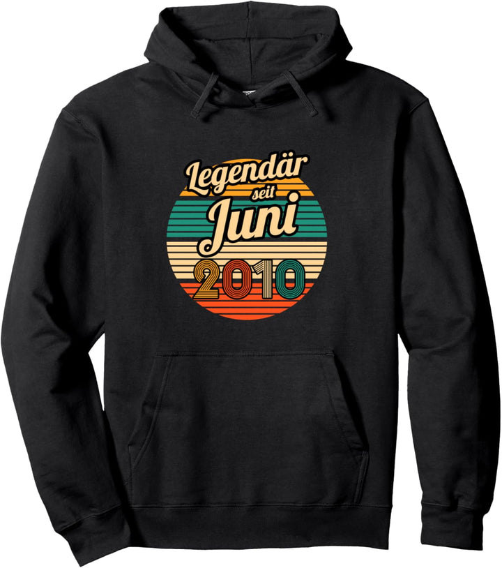 Legendär seit Juni 2010 11.Geburtstag Junge 11 Jahre Pullover Hoodie