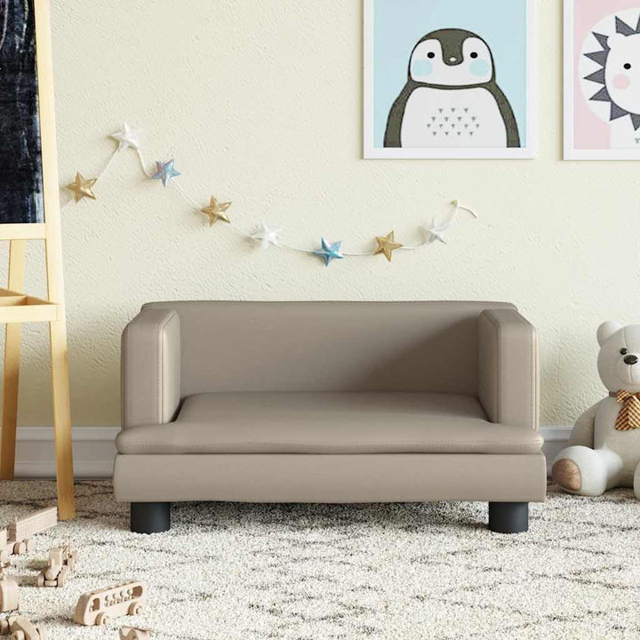 vidaXL Kindersofa Cappuccino-Braun 60x40x30 cm Kunstleder 60 x 40 x 30 cm Cappuccino, 60 x 40 x 30 c