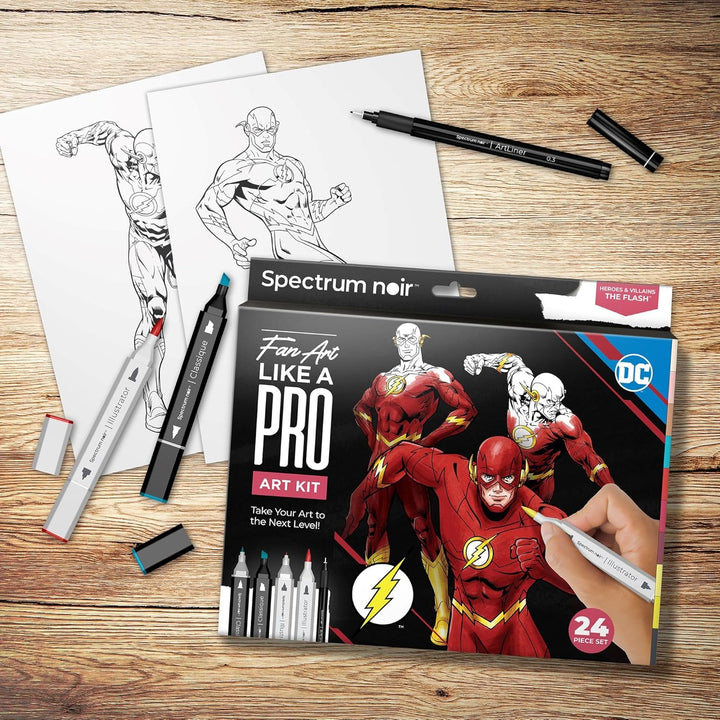 Spectrum Noir Pro Fan Art Set – 24-teilig – The Flash, Flash