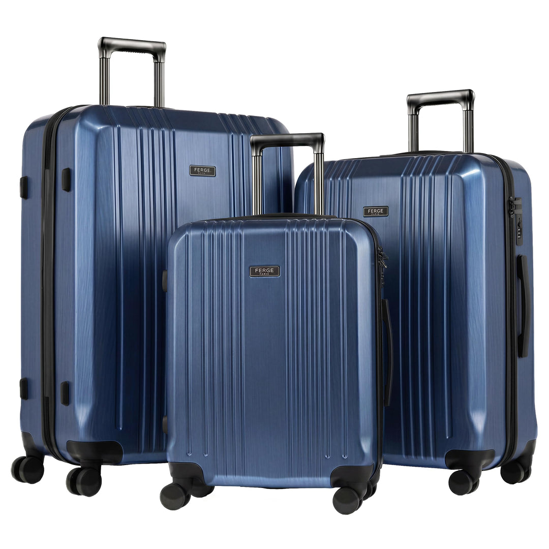 FERGÉ Kofferset 3 teilig Hartschale TSA-Zahlenschloss Cannes Reisekoffer Trolley-Set (Handgepäck, L,