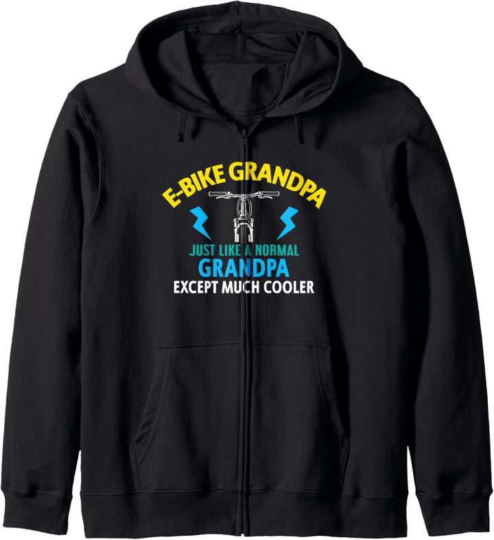 Ebike Grandpa Funny E-Bike MTB Kapuzenjacke