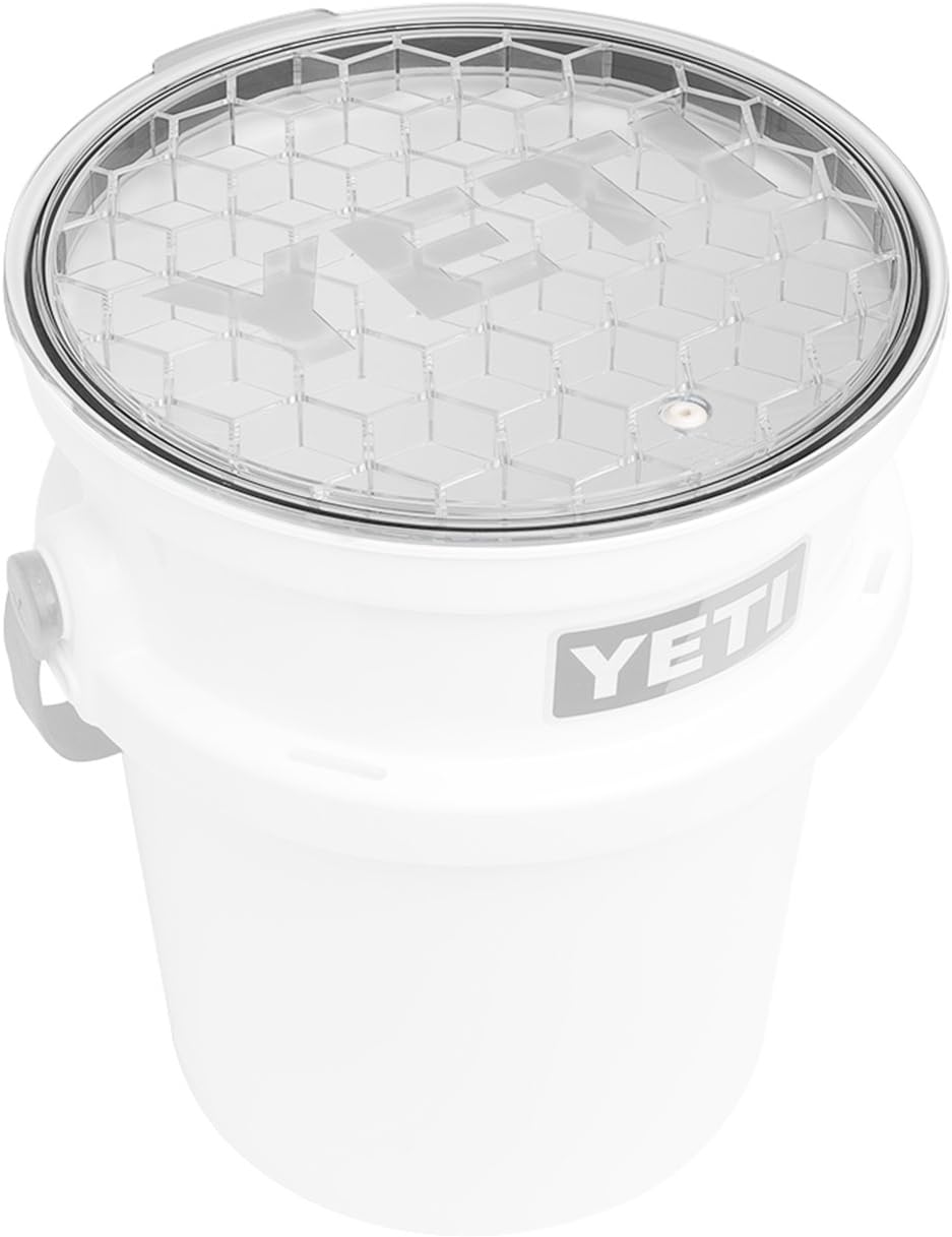 YETI LoadOut Eimerdeckel - Transparent, Wetterfest, Polypropylen oder Polyethylen, Snap-Verschluss,