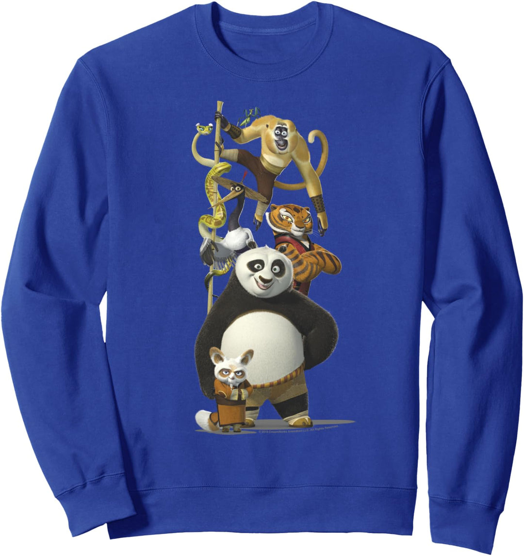 Kung Fu Panda Po And The Furious Five Portrait Sweatshirt