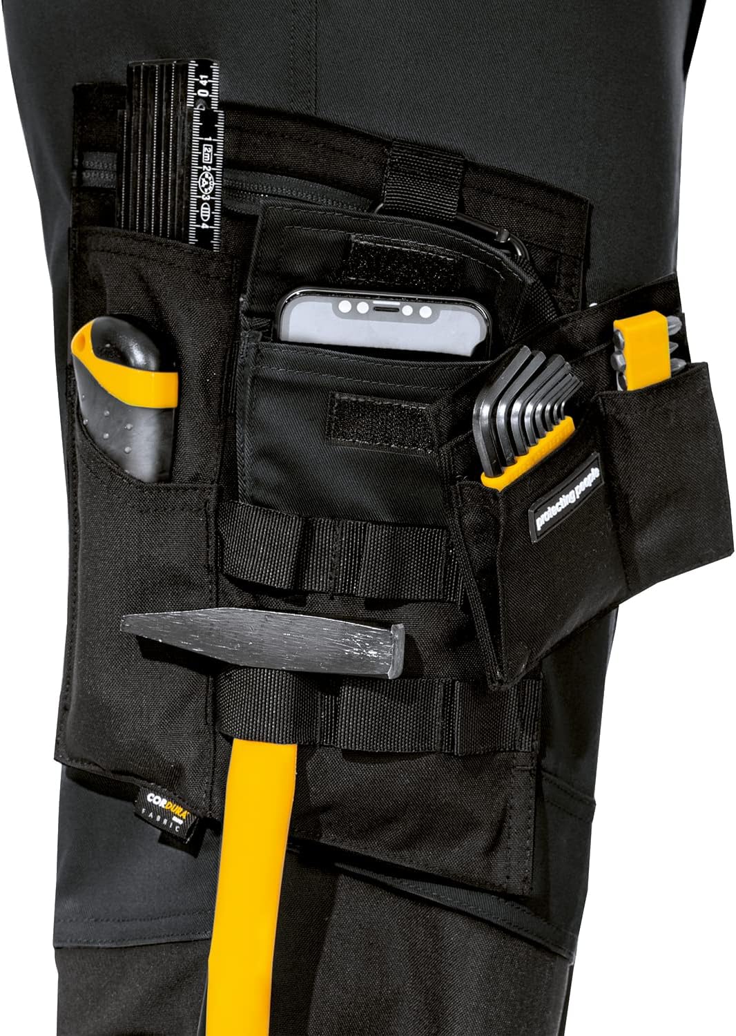 Uvex Echor Bundhose - Herren Arbeitshose mit Stretch-Bund - Cargohose - flexibel & robust, Schwarz