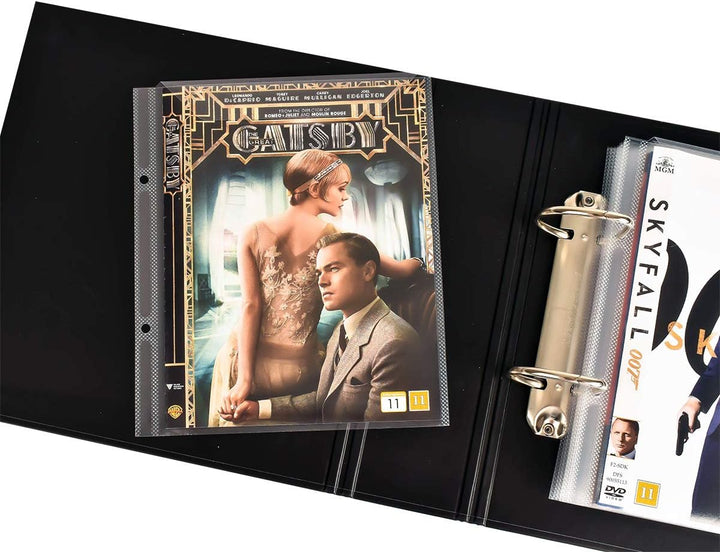3L DVD Aufbewahrung - Kombipack mit 100 DVD Hüllen & 4 DVD Ordner - Praktisches Aufbewahrungssystem
