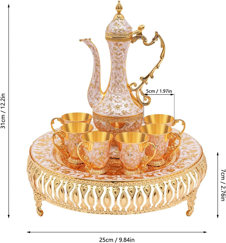 8-Teilig Teeservice Set Europäisch Porzellan,Kaffeetasse und Teeservice Set,für Teetisch Dekoration