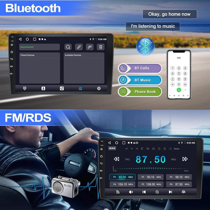 CAMECHO Android 15 Autoradio mit Navi für Mercedes Benz E-Klasse W211 CLS Klasse W219,Doppel Din Rad