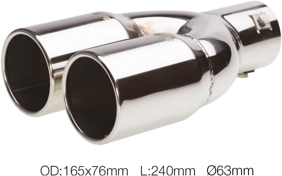 Simoni Racing TRX/60 Exhaust Tip Double Rounded, INOX