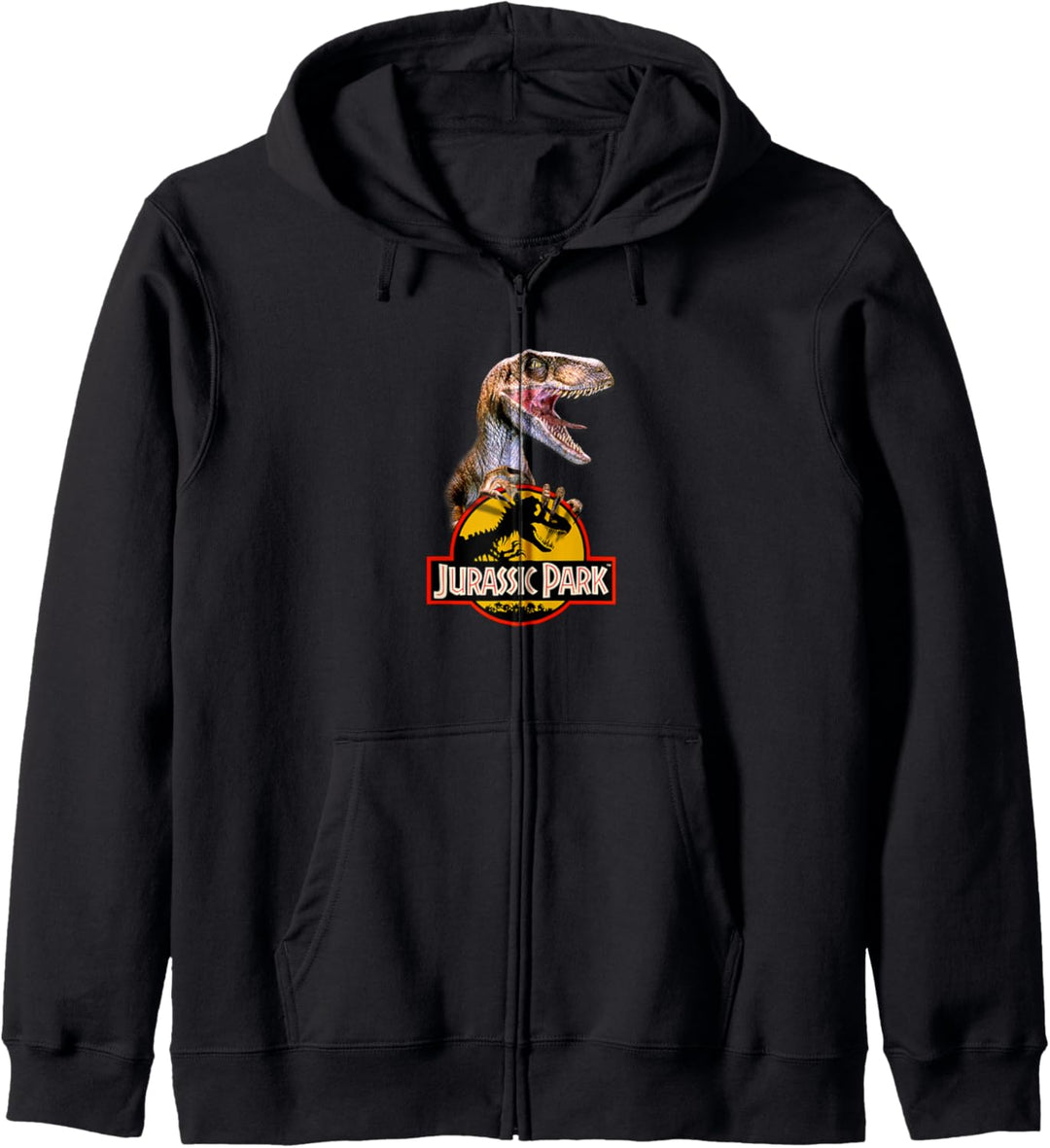 Jurassic Park Velociraptor Clutching Logo Kapuzenjacke