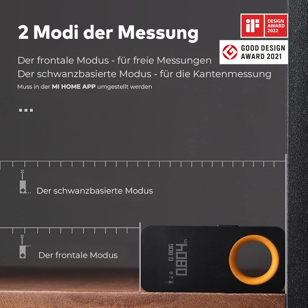 HOTO Laser Entfernungsmesser 30 m Messbereich, ±2 mm Genauigkeit, digitales Laser-Massband, Laser-Me
