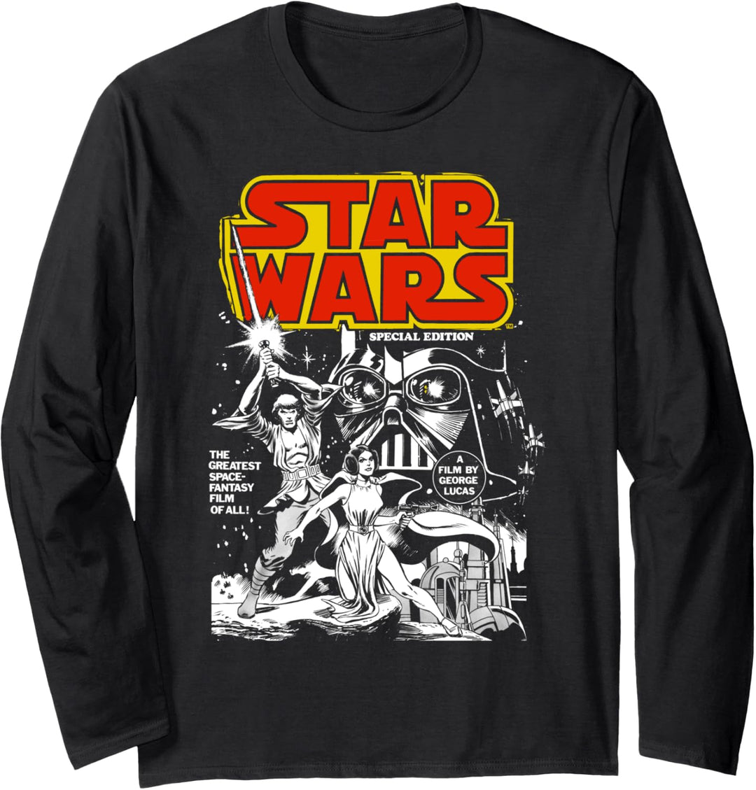 Star Wars Group Shot Movie Bold Logo Langarmshirt