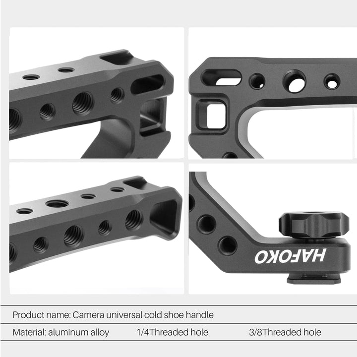 WEWOGA R005 Top Camera Hot Shoe Grip Top Universal Video Stabilisator mit 3 Cold Shoes 1/4 "3/8" Kom