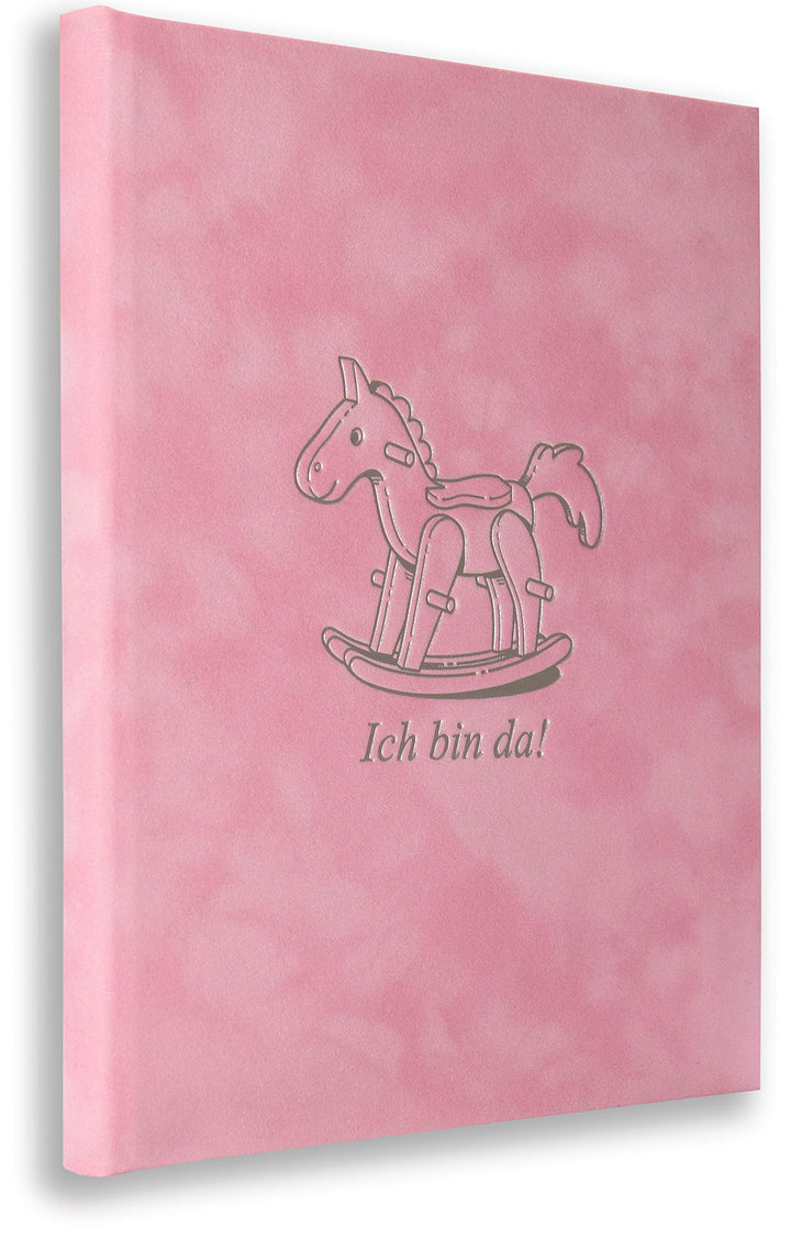 Babystammbuch Rosa Girl Mädchen Alle Urkunden-Formate (Klassik, A5, A4) Buch Taufe incl. 3 Klarsicht
