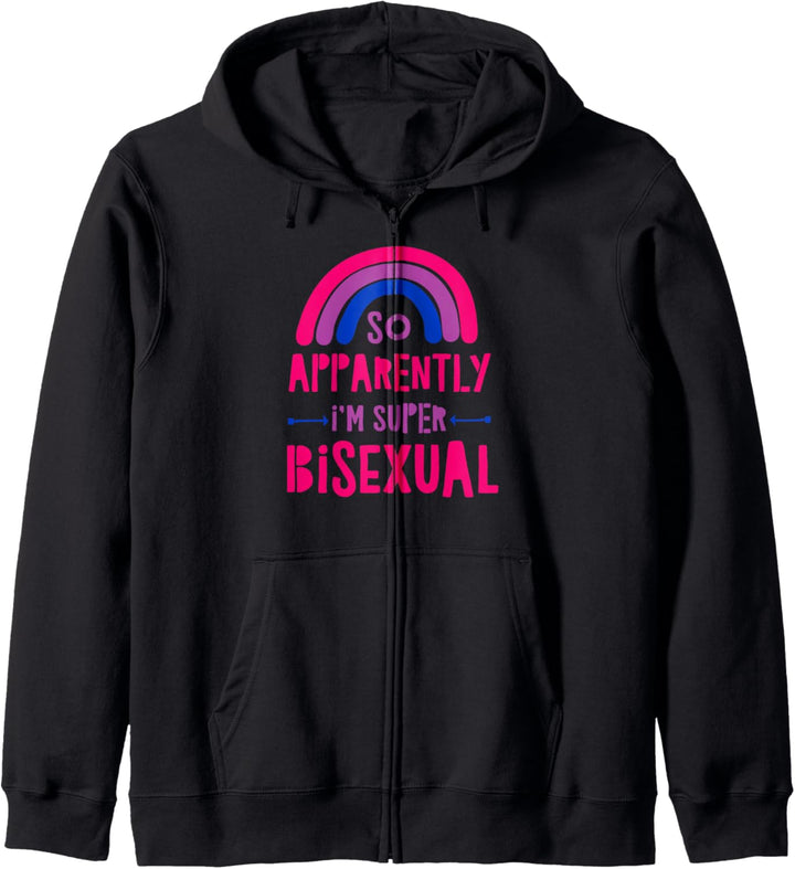Also anscheinend bin ich super bisexuell lustig trendig bi regenbogen Kapuzenjacke