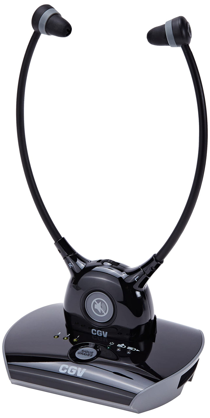 CGV Hel Dolfin Special Wireless Stereo-Headset für Senioren, schwarz
