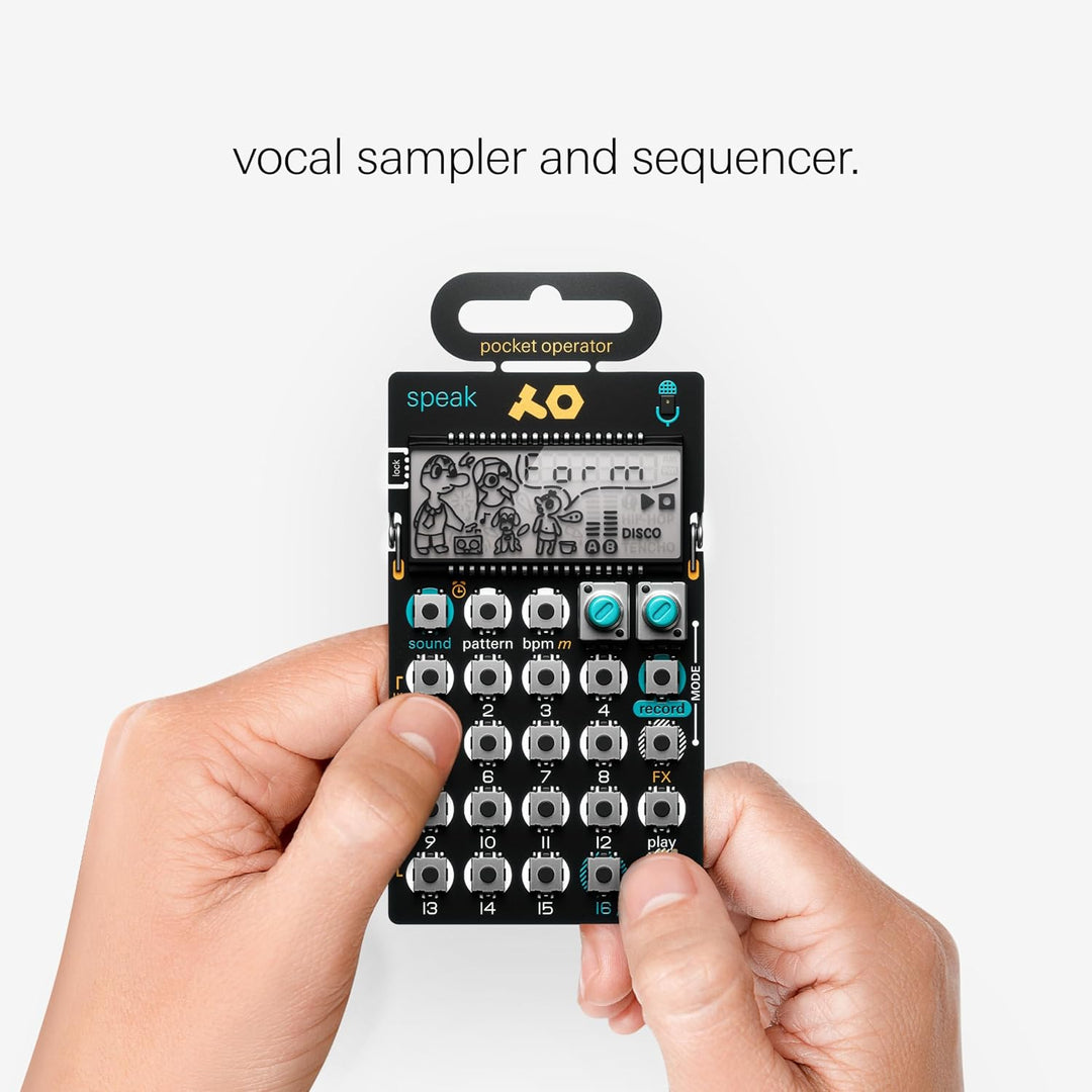 Teenage Engineering PO-35 Speak Pocket Operator - Vocal-Synthesizer und Sequenzer mit eingebautem Mi